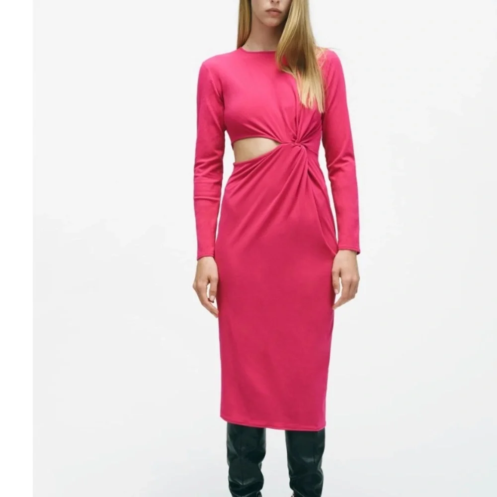 ZARA KNOTTED DRESS WITH CUT OUT 🔥 NWT - Picture 3 of 10